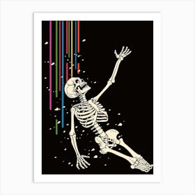 Rainbow Skeleton Art Print