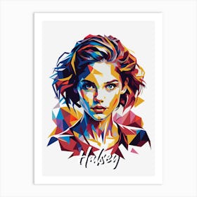 Halsey 02 Portrait Music Icon Style WPAP Pop Art Art Print