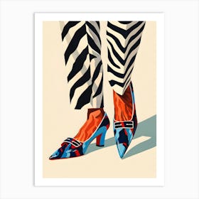 Zebra Shoes 1 Art Print