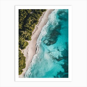 Aerial View Of A Tropical Beach 17 Art Print