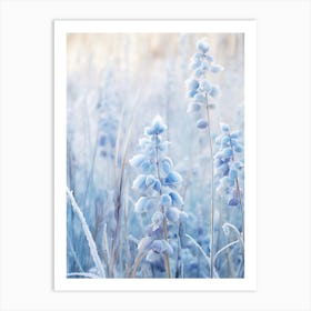 Frosty Botanical Bluebonnet 3 Art Print