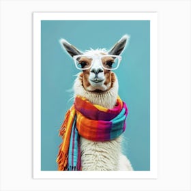 Llama With Glasses 2 Art Print