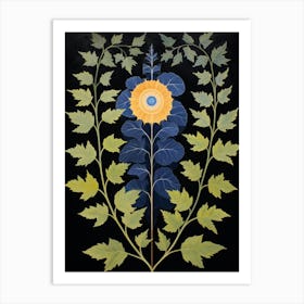 Delphinium 2 Hilma Af Klint Inspired Flower Illustration Art Print