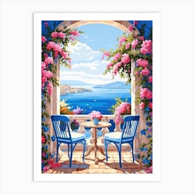 View From The Balcony Art Print