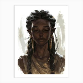 Elven Girl 1 Art Print