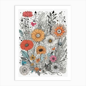 Flowers In The Garden 8 Art Print