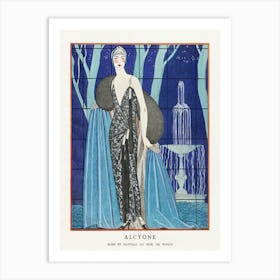Alcyone Robe Et Manteau Du Soir, De Worth (1923), George Barbier Art Print