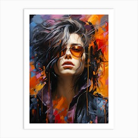 Girl With Sunglasses Art Print