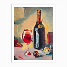 Semillon Oil 1 Painting Cocktail Poster Art Print