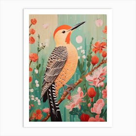 Woodpecker 3 Detailed Bird Painting Art Print