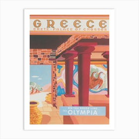 Greece Vintage Travel Poster, Crete Art Print