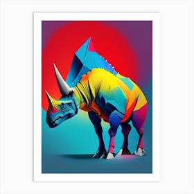 Avaceratops 1 Primary Colours Dinosaur Art Print