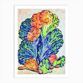 Escarole 2 Fauvist vegetable Art Print