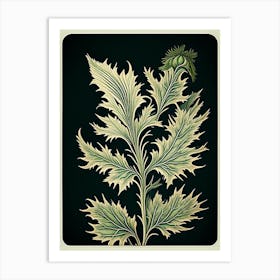 Artemisia Leaf Vintage Botanical 1 Art Print