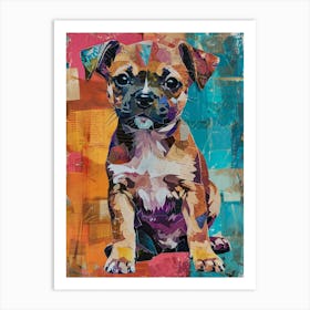 Puppy Kitsch Collage 2 Art Print