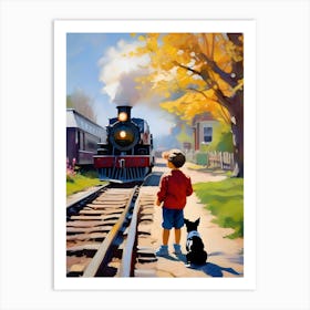 Train On The Tracks 1 Art Print