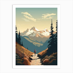 Pacific Northwest Trail Usa 2 Hiking Trail Landscape Art Print