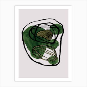 Lines and Green 2 Art Print