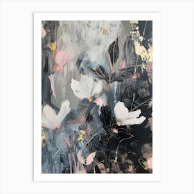 Abstract Of White Flowers Art Print