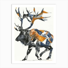 Abstract Elk Art Print