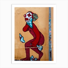 Red Clown Art Print