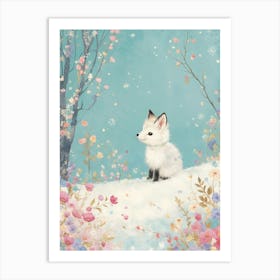 Little Fox In The Snow Art Print