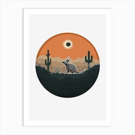 Texas Armadillo Art Print