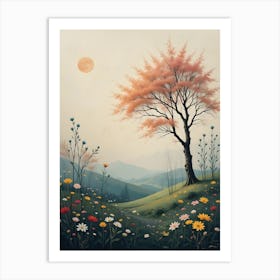 Tree In The Meadow 1 Art Print