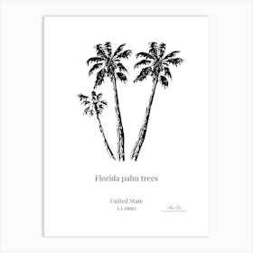 Florida Palm Trees 2 Art Print