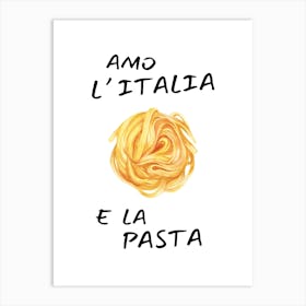 Italy and Pasta Art Print