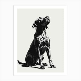 Black Labrador Retriever Art Print