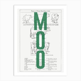 Moo On Cow Art Print