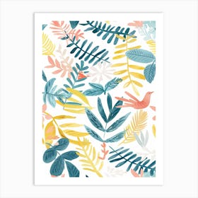 Watercolor Floral Pattern 7 Art Print