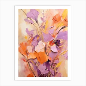 Fall Flower Painting Lavender 1 Art Print
