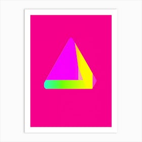 Triangle On Pink Background Poster