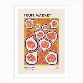 Fruit Market Colorful Abstract Kitchen Art 1 Art Print