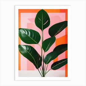 sage green leaf print Art Print