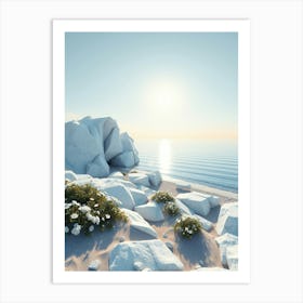 White Rocks On The Beach 1 Art Print