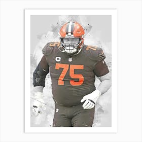 Joel Bitonio Cleveland Browns Art Print