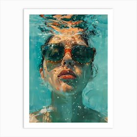 Swimming Woman 7 Art Print