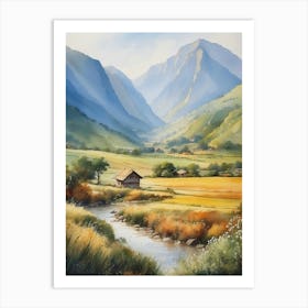 Valley Landscape Art Print