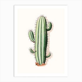 Fishhook Cactus Marker Art 1 Art Print