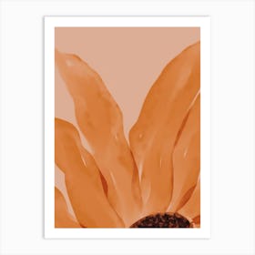 Orange Sunflower Art Print