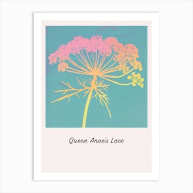 Queen Annes Lace 1 Square Flower Illustration Poster Art Print