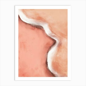 Peachy Wave Art Print