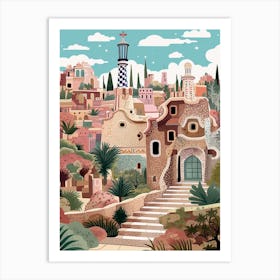 Park Güell, Barcelona, Spain Art Print