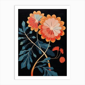 Chrysanthemum 2 Hilma Af Klint Inspired Flower Illustration Art Print