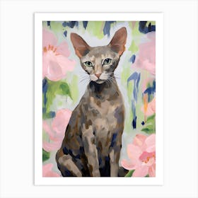A Peterbald Cat Painting, Impressionist Painting 1 Art Print
