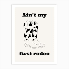 First Rodeo B&W Art Print