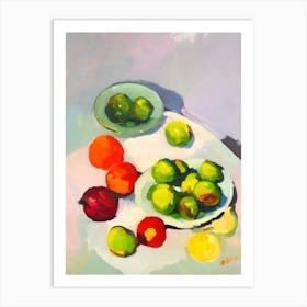 Brussels Sprouts Tablescape vegetable Art Print